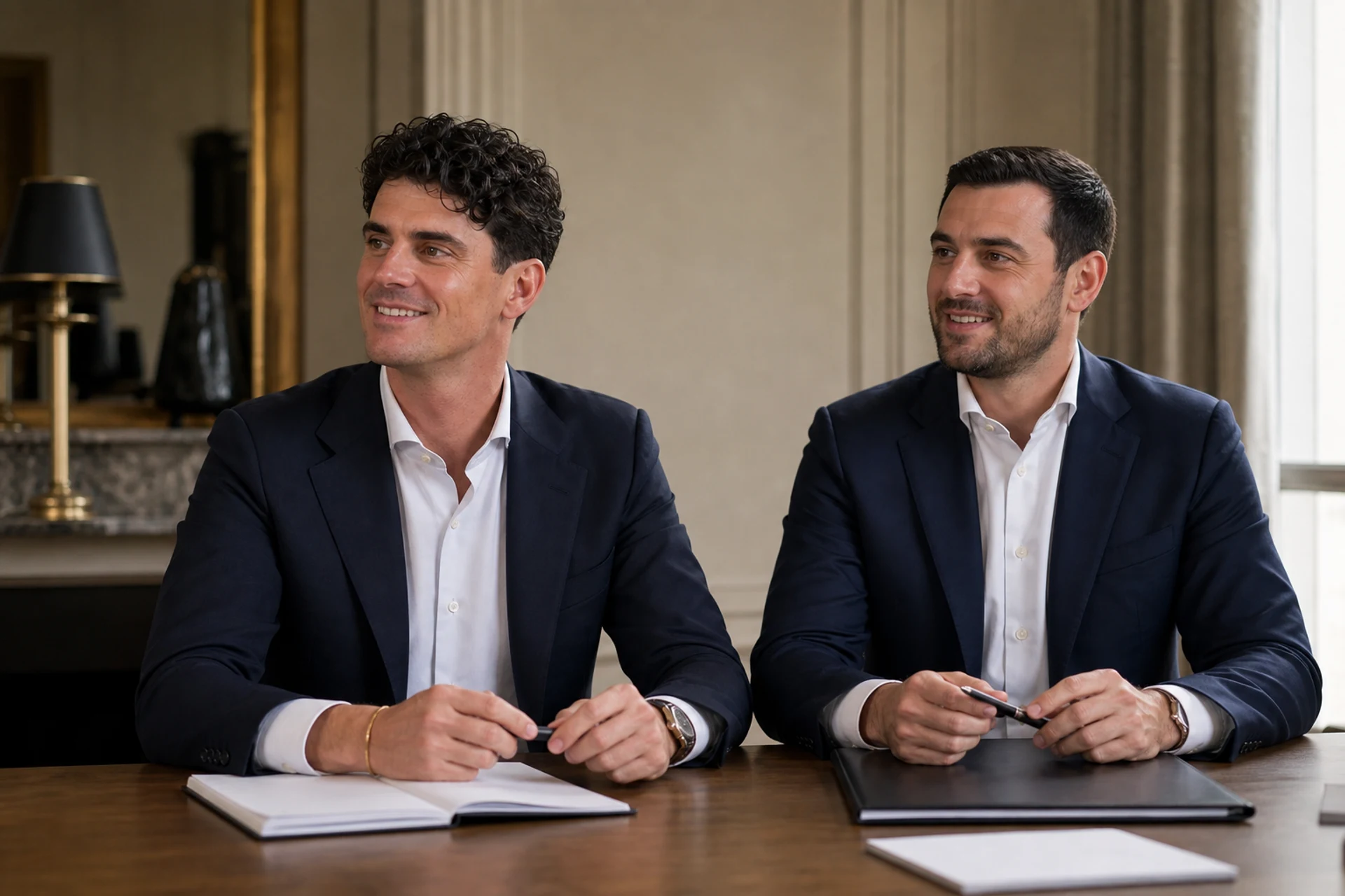 Jean-Victor Debs et André Ravachol en échange de structuration patrimoniale avec un client